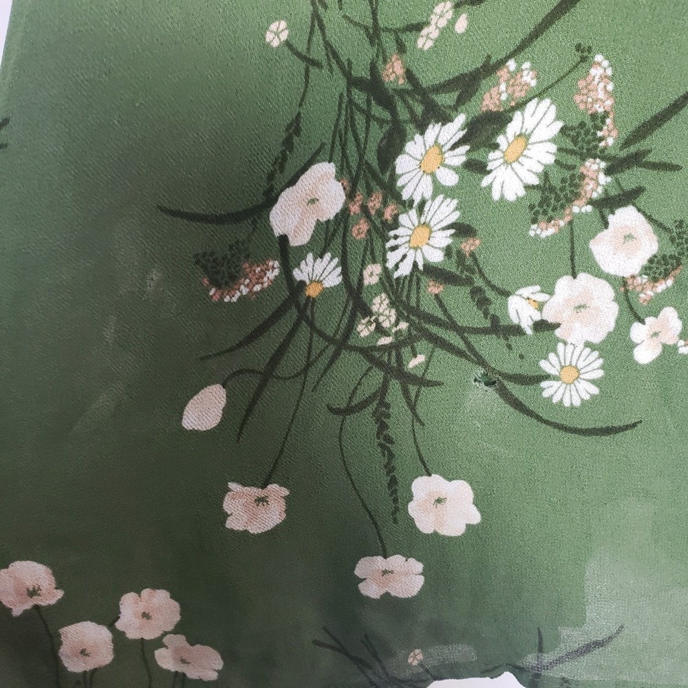 Reformation Dress Size 12 Evelyn Green Floral One Shoulder Maxi Gown ~ FLAWED - Picture 10 of 16